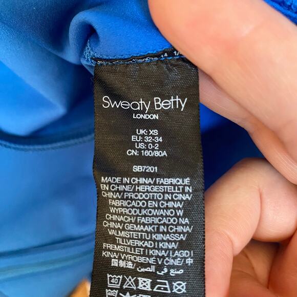 Sweaty Betty Power Boost Workout Full Zip Track Jacket Oxford Blue Size XS - Picture 6 of 7